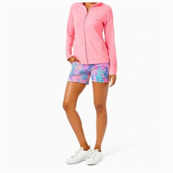 Lilly Pulitzer  Luxletic 5" Nakia Multi Splendor In The Sand Shorts | 8  UPF 50+ - Picture 1 of 12
